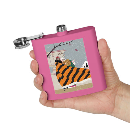 Snowfall Courtesan Flask – Whimsical Winter Elegance
