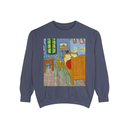 The Bedroom by Vincent van Gogh Unisex Garment-Dyed Sweatshirt