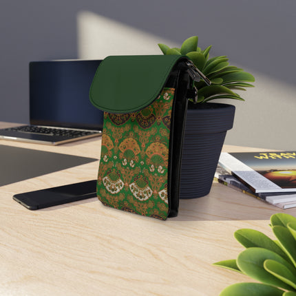 Japanese Fan Pattern by G.A. Audsley Small Cell Phone Wallet