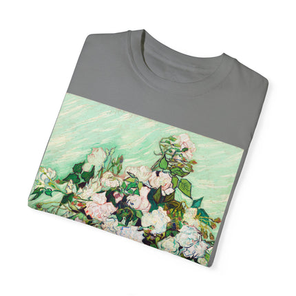 Roses by Vincent Van Gogh Unisex Garment-Dyed T-shirt