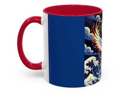 Majestic White Crane Colorful Mugs (11oz, 15oz)