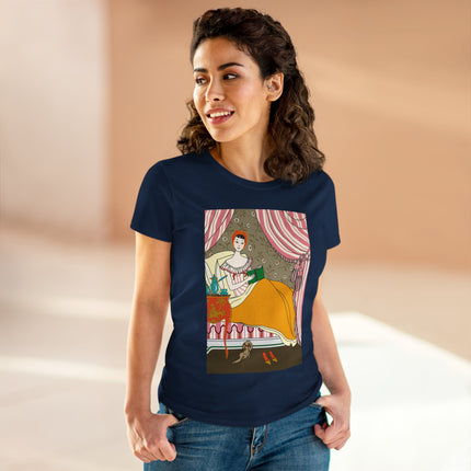 A Moment of Elegance and Comfort Women's Midweight Cotton Tee