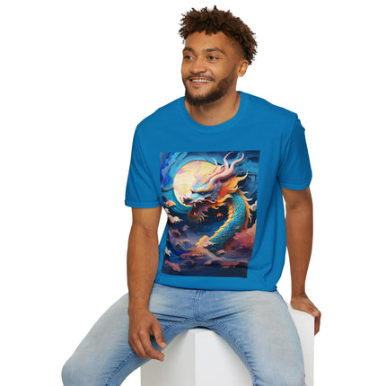 🐉⚡ Dragon of the Tempest Softstyle T-Shirt – Mythic Power & Elemental Majesty