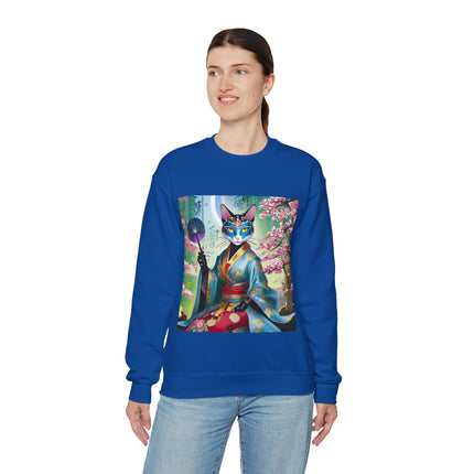 Cyberpunk Geisha Unisex Heavy Blend™ Crewneck Sweatshirt