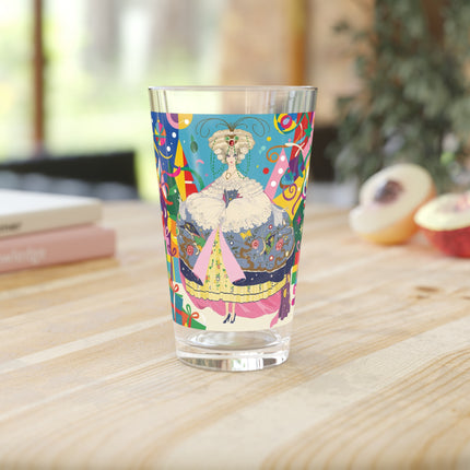 🎀✨ The Christmas Court Of Joy Pint Glass – Art Deco Holiday Fantasy