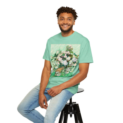 Roses by Vincent Van Gogh Unisex Garment-Dyed T-shirt
