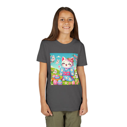 Springtime Kitten’s Easter Joy Youth Short Sleeve Tee