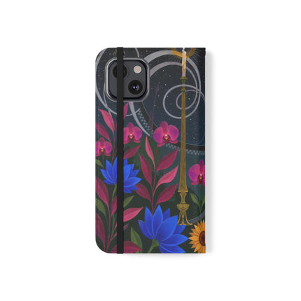🌙🕯️ The Lady Of The Midnight Garden Flip Case – Art Deco Nocturne