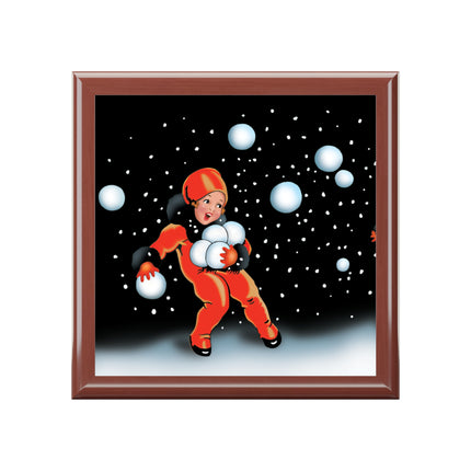 Festive Snowball Jewelry Box