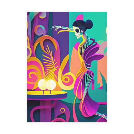 Dance of the Skeleton Ballerinas Postcards (envelopes included) - Bundles of 10, 30, 50 Pieces