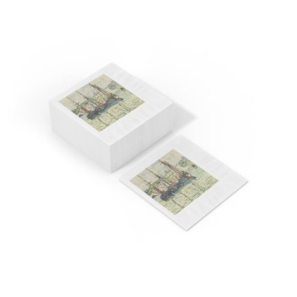Le Trieux Paul Signac White Coined Napkins