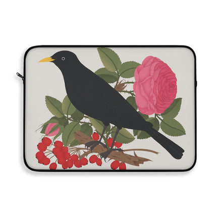 Blackbird & Rose Laptop Sleeve – Timeless Beauty & Elegant Charm