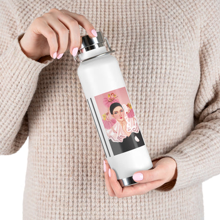Pierrot & Fairies Dressed in Pink by Sofia Chiostri Copper Vacuum Insulated Bottle, 22oz