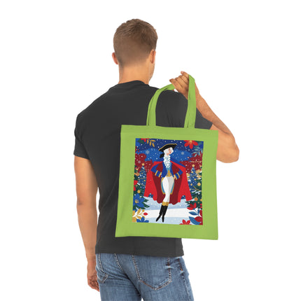 🎄🎭 The Christmas Masquerade Lady Cotton Tote Bag – Art Deco Holiday Glamour