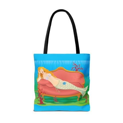 A Mermaid's Peaceful Refuge Tote Bag (AOP)