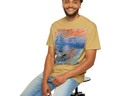Sunrise by Claude Monet Unisex Garment-Dyed T-shirt