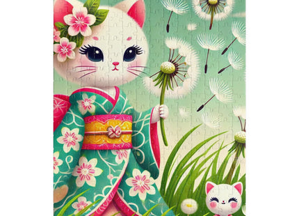 Geisha Kitten and the Dandelion Wish Puzzle (110, 252, 520-piece)