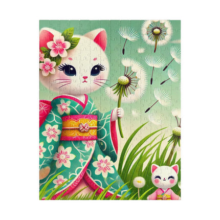 Geisha Kitten and the Dandelion Wish Puzzle (110, 252, 520-piece)