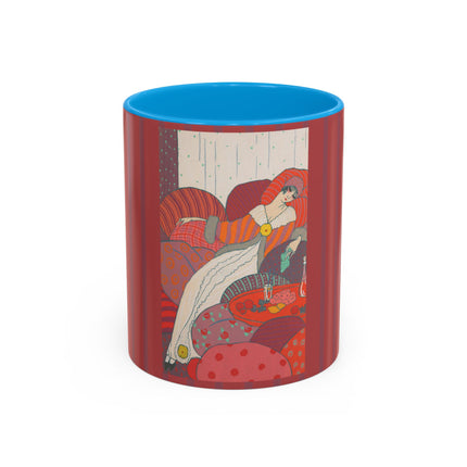 Les Coussins by Georges Lepape Colorful Mugs (11oz, 15oz)