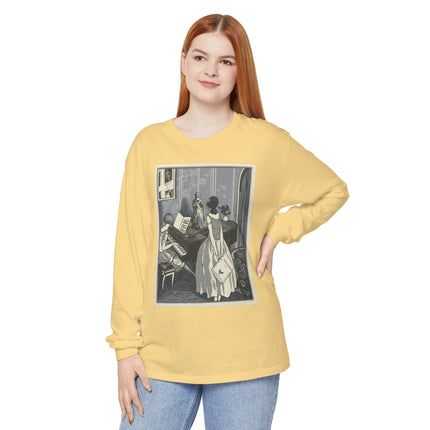 Piano et chant by Fernand Siméon Garment-dyed Long Sleeve T-Shirt