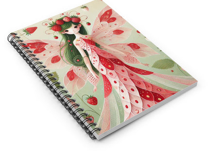 Strawberry Fairy Delight Spiral Notebook - Ruled Line