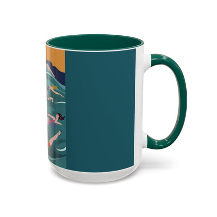 Summer Splash Colorful Mugs – Retro Beach Joy & Carefree Summer Vibes