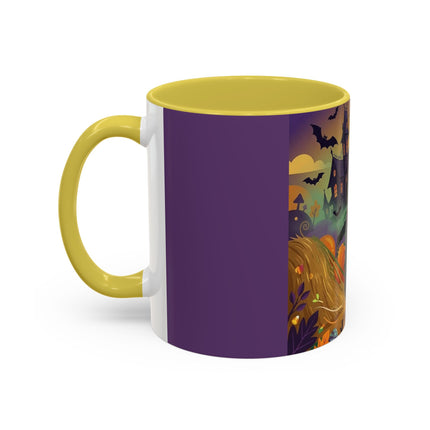 🌙🎃 The Scarecrow Of Haunted Hollow Colorful Mug – Whimsical Halloween Mystery
