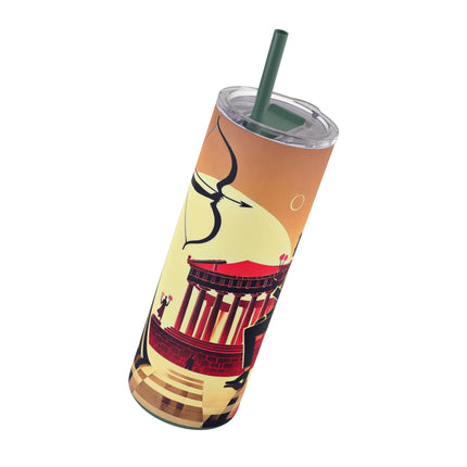 Art Deco Valentine's Romance Skinny Matte Tumbler, 20oz