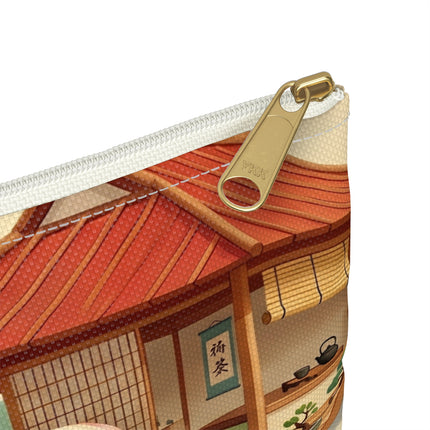 Archer Kitten in the Zen Garden Accessory Pouch – Focus, Whimsy & Zen Balance