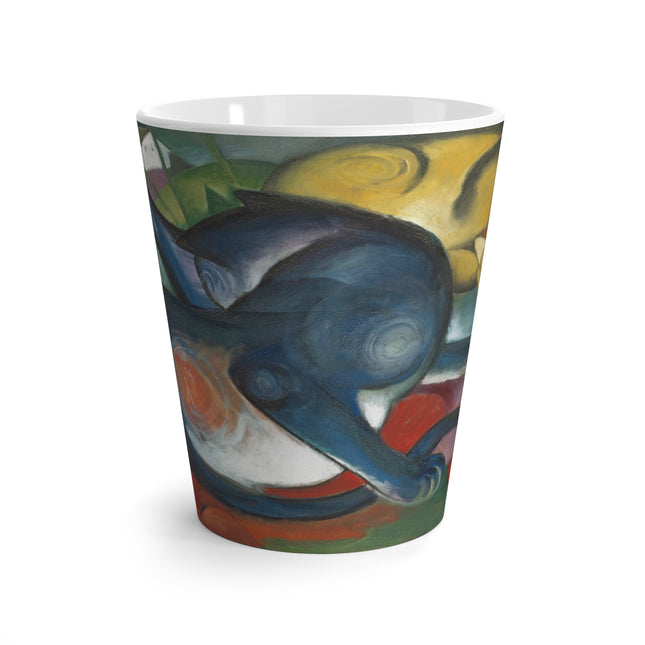 Two Cats, Blue and Yellow by Franz Marc Latte Mug