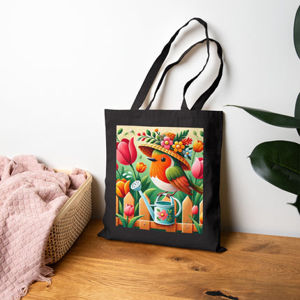 The Little Garden Tender Cotton Canvas Tote Bag – Sunshine, Care & Storybook Charm