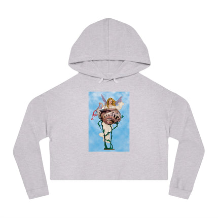 Enchanting Serenity Women’s Cropped Hooded Sweatshirt