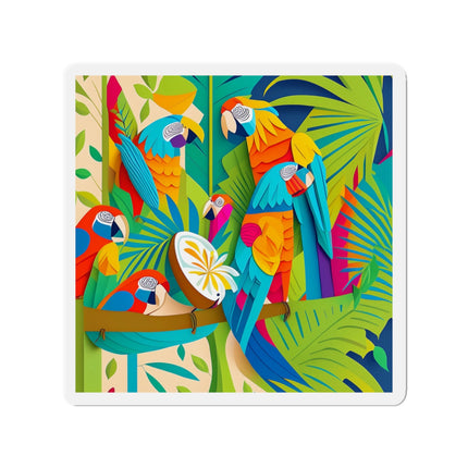 Colorful Macaws Die-Cut Magnets (5 Sizes)