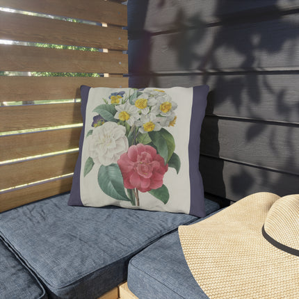 Choix des plus belles fleurs, Plate 015 by Pierre Joseph Redouté Outdoor Pillows