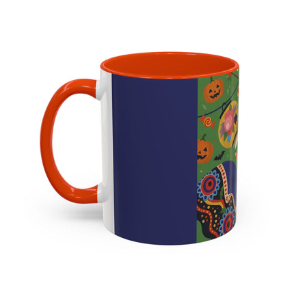 🏮🎃 The Lady Of Halloween Lanterns Colorful Mug – Colorful Art Deco Halloween Charm