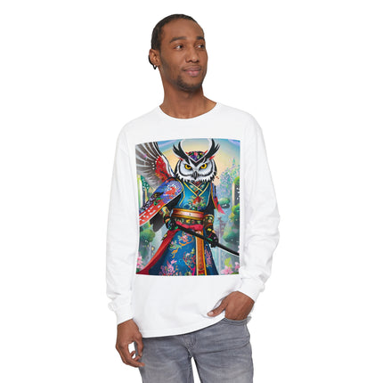Cyberpunk Samurai Owl Long Sleeve T-Shirt