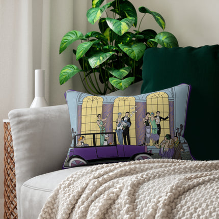 Au Revoir by George Barbier Spun Polyester Lumbar Pillow