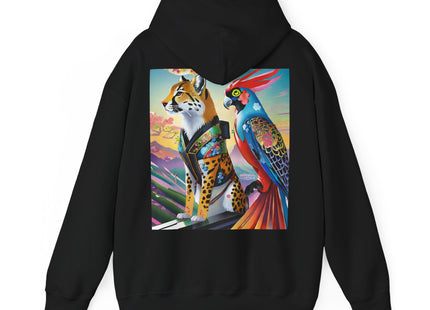 Cheetah and Parrot Cybernetic Duet – Heavy Blend™ Hooded Sweatshirt