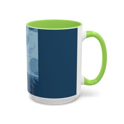 Siren of the Waves Colorful Mugs – Dramatic Sea Power & Bold Elegance
