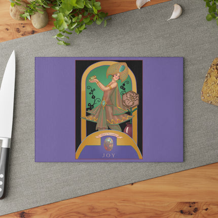 October & Opal, Tourmaline Zodiac Glass Cutting Board
