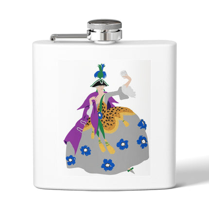 Masquerade Marquise Flask – Art Deco Glamour & Carnival Mystique