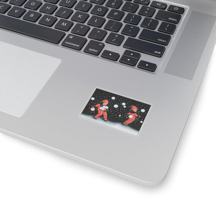 Festive Snowball Kiss-Cut Stickers (4 Sizes)