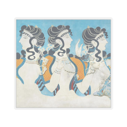Reproduction of Ladies in Blue by Emile Gilliéron Kiss-Cut Stickers (4 Sizes)