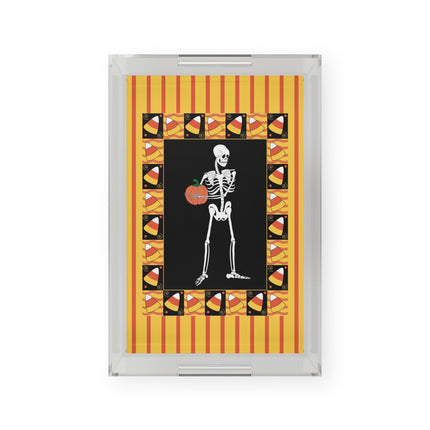 Candy Corn Skeleton Acrylic Serving Tray