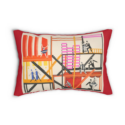 Maquettes de Théatre 4 by Alexandra Exter Spun Polyester Lumbar Pillow