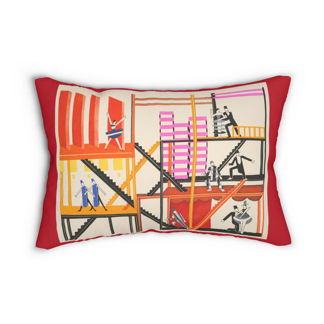 Maquettes de Théatre 4 by Alexandra Exter Spun Polyester Lumbar Pillow