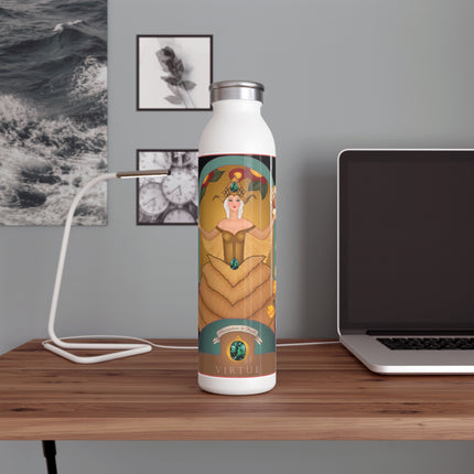 June & Pearl, Alexandrite (from the Gem Series) by Sofia Chiostri Slim Water Bottle