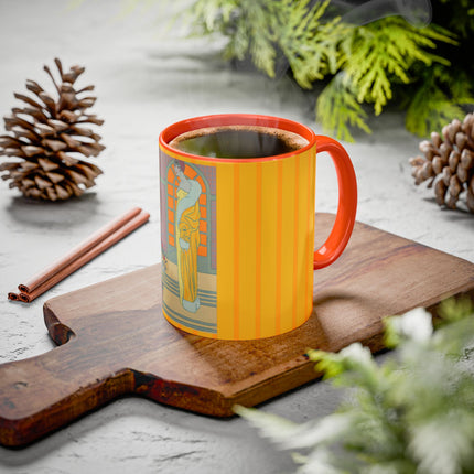 Sur Les Marches Du Jardin by Georges LePape Colorful Mugs (11oz, 15oz)