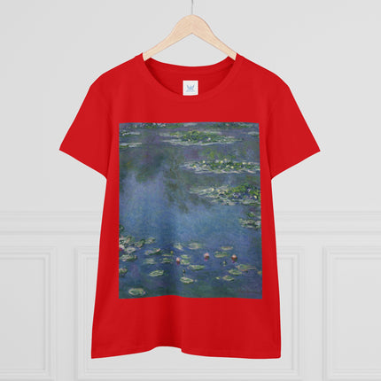 Water Lilies by Claude Monet Women's Midweight Cotton Tee