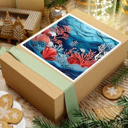 Enchanting Underwater Scene Kiss-Cut Stickers (4 Sizes)